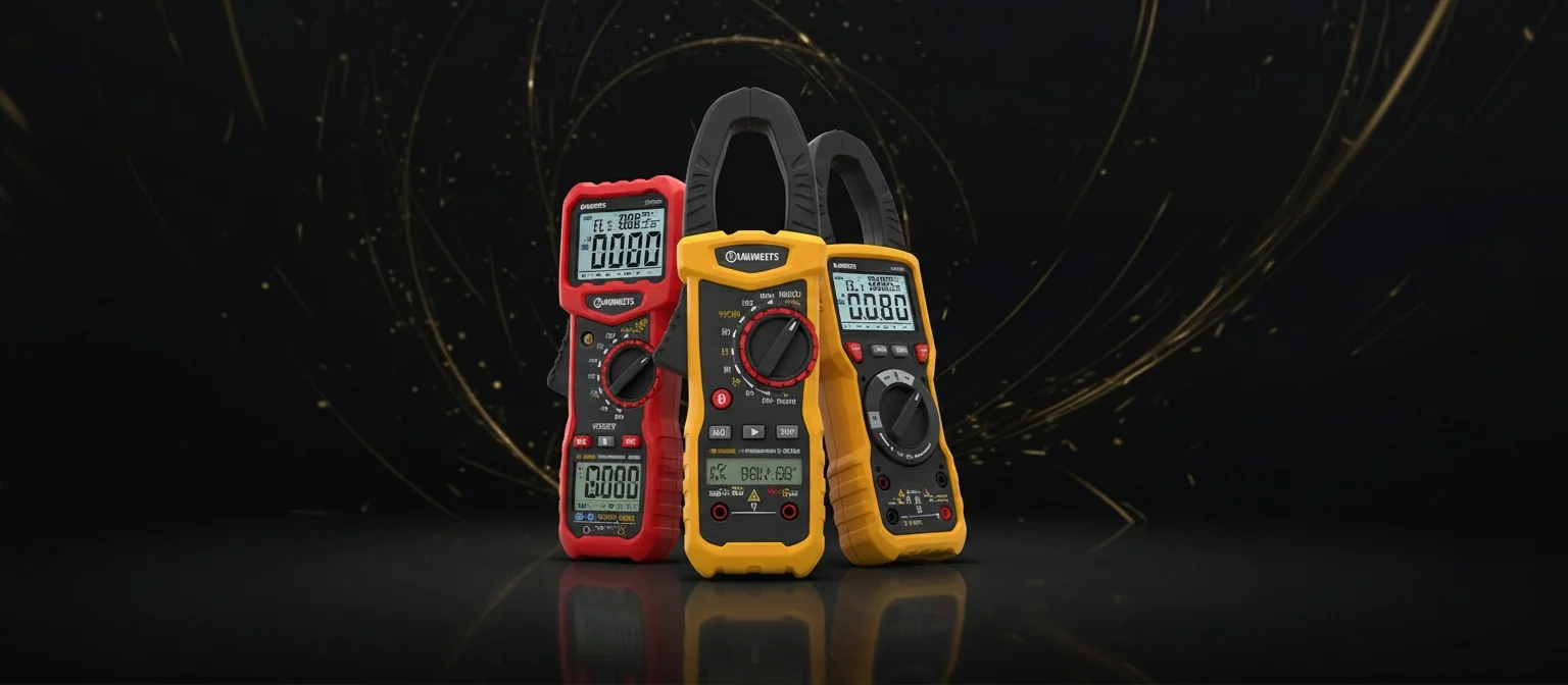 Technical electrical measurement demonstration for website content