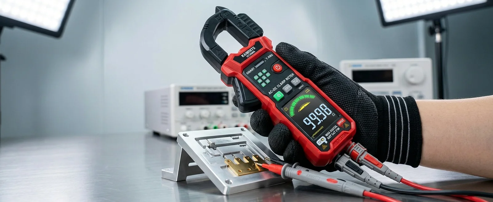 A non-contact voltage tester pen for quick electrical circuit checks.